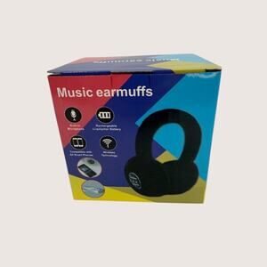 NIB Bluetooth Music Earmuffs Wireless Headphones Built In Mic Rechargeable
